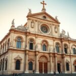 A Szent Miklós-bazilika impozáns homlokzata Bari városában