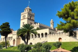 A lenyűgöző Castello Normanno-Svevo Bari városában, Olaszországban.
