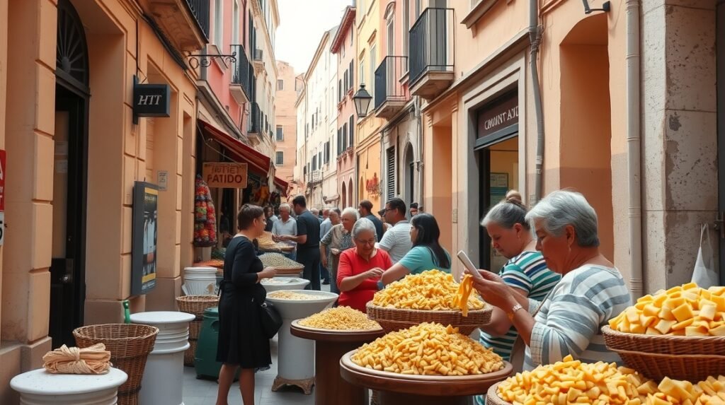Strada delle Orecchiette, ahol tésztagyúró asszonyok készítik az órecchiettét