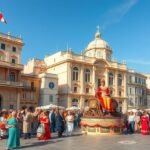 A San Nicola ünnep májusban, hagyományos körmenet Bari városában.