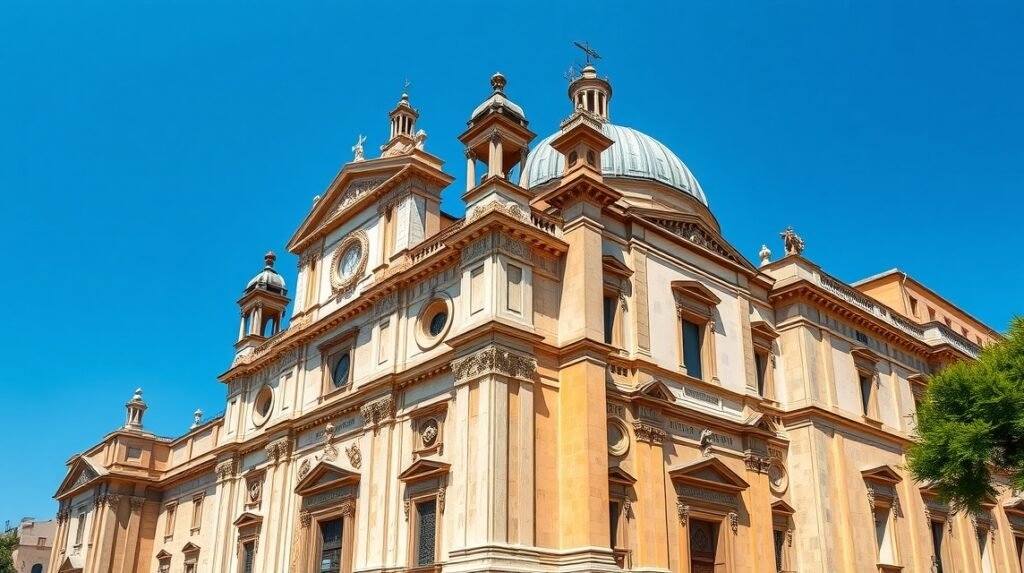 A Palermói Katedrális részlete a normann, arab és barokk stílusokban.