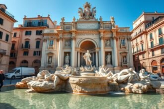 Fontana Pretoria, Palermo barokk szökőkútja díszes vízképekkel.