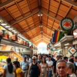 A Ballarò piac nyüzsgő forgataga Palermo szívében.