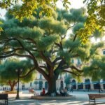 Óriás fikuszfa a Piazza Marinában, Palermo szívében.