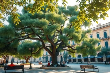 Óriás fikuszfa a Piazza Marinában, Palermo szívében.