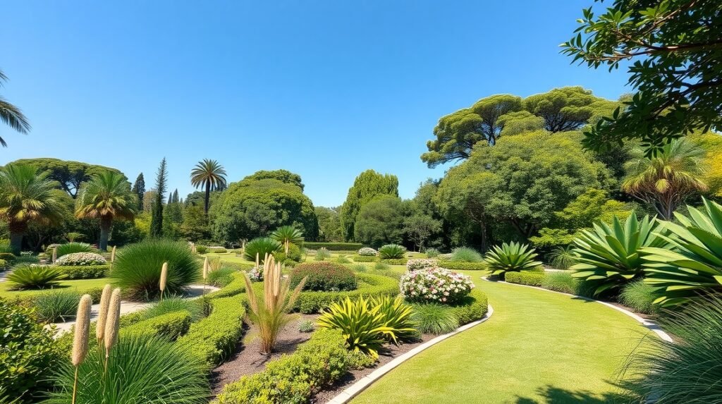 Palermói Botanikus Kert trópusi növények és zöld táj