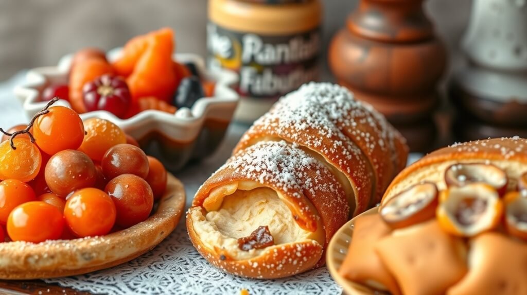 Ínycsiklandó szicíliai édességek: cannoli és gyümölcsök