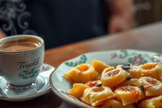 A horvát kávé és házi Štrukli Zágráb ízeivel.