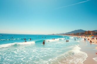 Gran Canaria partja napsütésben, téli strandolás