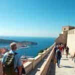 Séta a zárai városfalakon csodás kilátással az Adriára