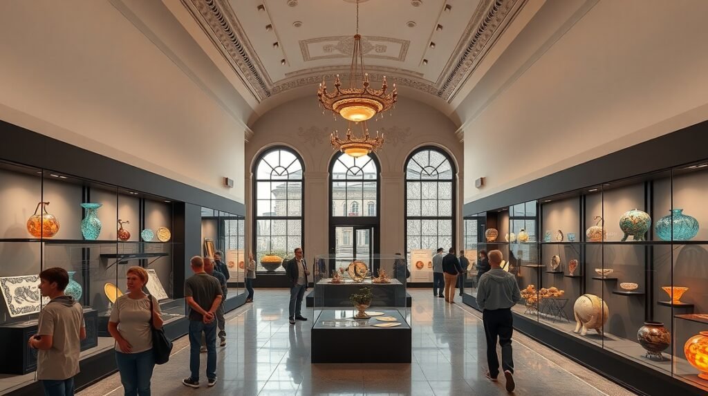 Antik Üveg Múzeum Zárában - látogatók az üveg kiállításon