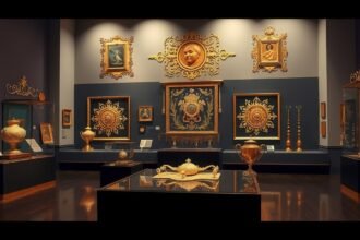 Zára aranya és ezüstje kiállítás művészeti tárgyai a múzeumban