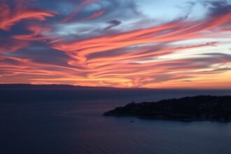 Gyönyörű naplemente Zárán, Horvátországban, Hitchcock kedvenc helyszínén.