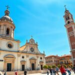 A Szent Domnius-székesegyház és harangtorony Splitben, Horvátországban.