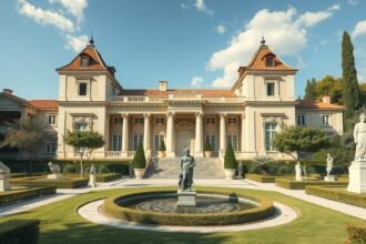 Ivan Meštrović Galéria épülete gyönyörű kerttel és szobrokkal