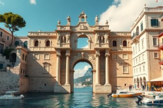 Az Aranykapu (Zlatna vrata) a Diocletianus-palota előtt Splitben