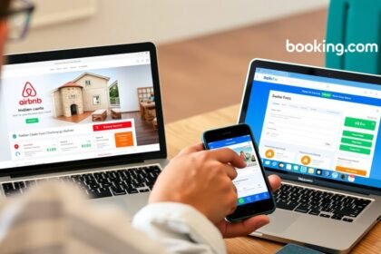 Airbnb és Booking.com online foglalási oldalai