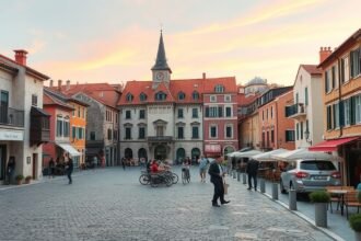 Séta Trogir óvárosában, középkori épületek és hangulatos utcák.