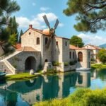 A Trogiri Pantana malom gyönyörű környezete, természetvédelmi terület.