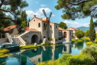 A Trogiri Pantana malom gyönyörű környezete, természetvédelmi terület.