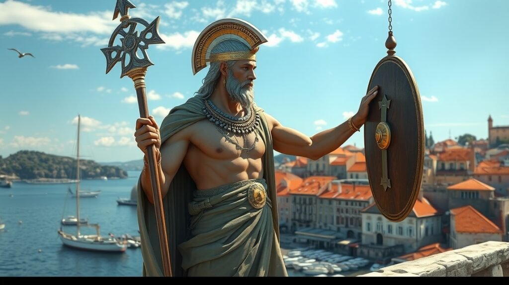 Kairosz, a kedvező pillanat istene, Trogirban