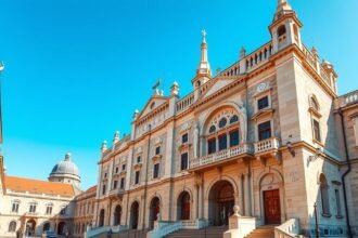 A Rektori Palota épülete Dubrovnikban, Horvátországban.