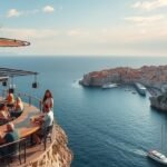 Buža Bar a sziklafalon Dubrovnik csodás kilátással