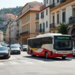 Reptéri busz Dubrovnik szívében, forgalom a városban