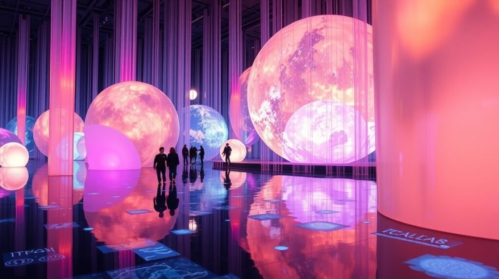 teamLab Planets interaktív digitális művészeti élmény Tokióban