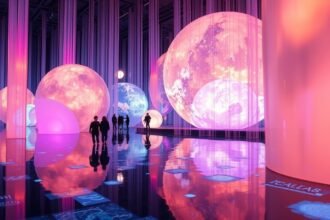 teamLab Planets interaktív digitális művészeti élmény Tokióban