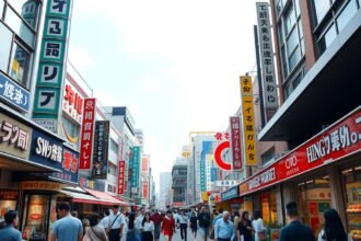 Oszaka Shinsaibashi bevásárlóárkádja gazdag üzletekkel és éttermekkel.