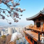 Kiyomizu-dera templom fa teraszáról készült panoráma Kiotóban.