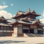 Nijo kastély Kiotóban, Japán, híres fülemüle padlóval.