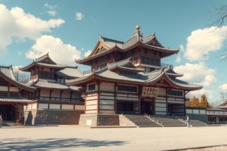 Nijo kastély Kiotóban, Japán, híres fülemüle padlóval.