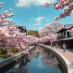 Cseresznyevirágzás a Filozófusok sétányán Kiotóban