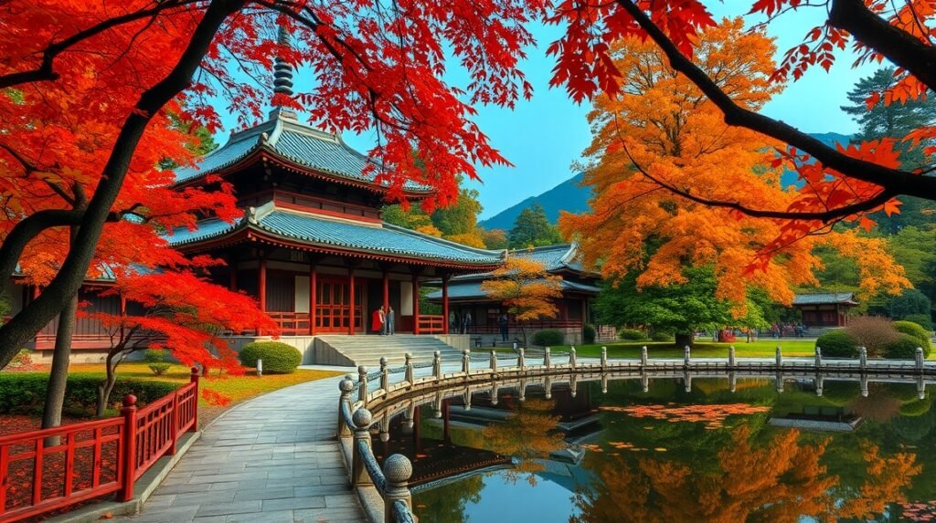 Eikan-dō templom és őszi lombok Kiotóban