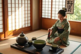 Hagyományos japán teaszertartás Kiotóban