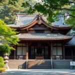 Atsuta-szentély látképe, mely a szent kard otthona Nagoja városában.