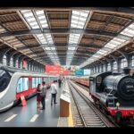 SCMAGLEV és történelmi mozdonyok a Nagoja Vasúti Parkban