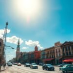 Havanna napos időjárás, turizmus és városi élet