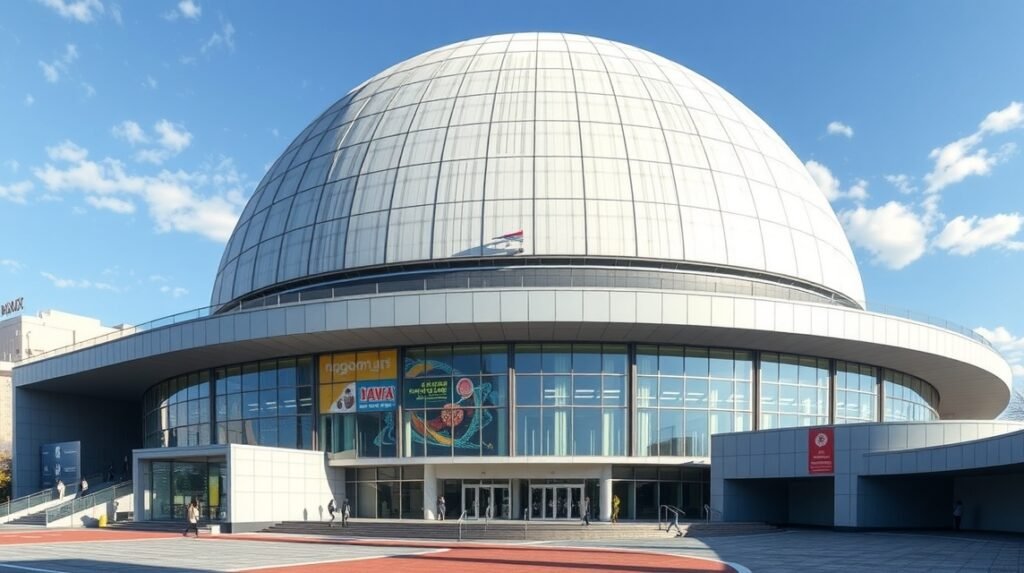 Nagoja Tudományos Múzeum és planetárium külső nézet