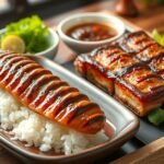 Ropogós miso katsu és füstös hitsumabushi tál rizsen