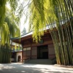 Hokokuji templom és bambuszerdő Kamakurában, Japán.