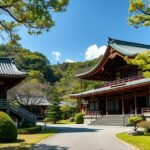 Engaku-ji templom és kertek Kamakurában, Japánban