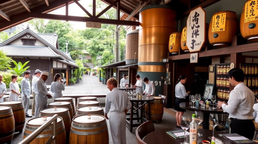 Tradicionális szakéfőzde látogatás Kóbeban, Nada negyedben