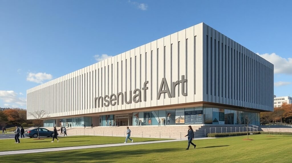 Hyogo Prefektúra Művészeti Múzeuma modern épülete Kóbéban