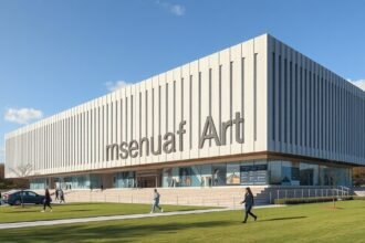 Hyogo Prefektúra Művészeti Múzeuma modern épülete Kóbéban