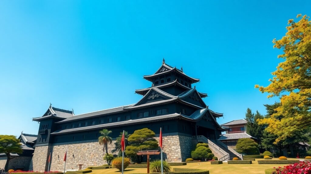 Az Okayama Hollóvár gyönyörű kilátással és tradicionális építészettel.