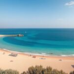 Gyönyörű napsütötte tengerpart Bulgáriában, Naposparton