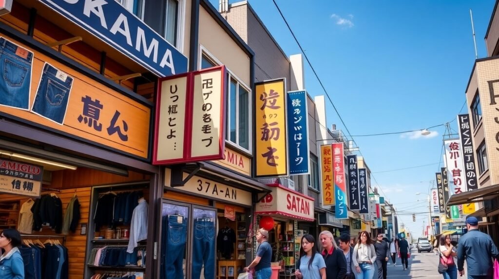 Kojima Jeans Street, the heart of Japanese denim culture in Okayama.